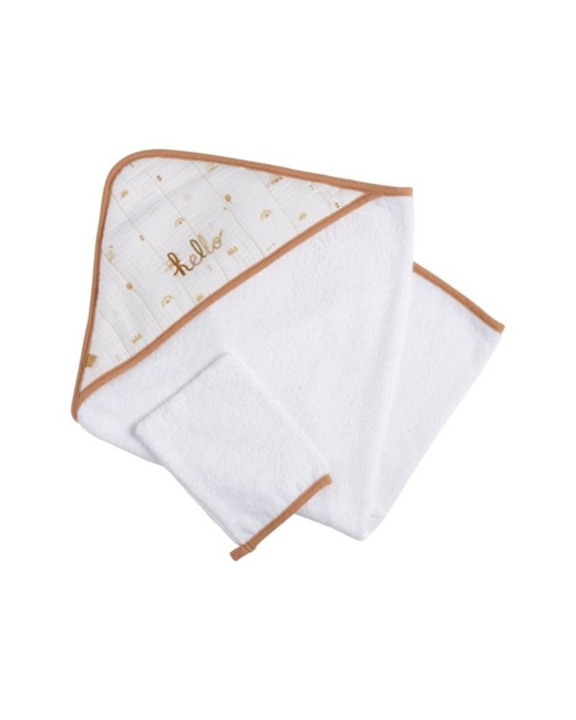 Cape de bain et gant Sunlight