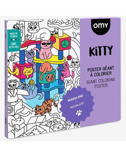 Poster Géant à colorier Kitty