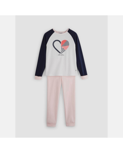 Pyjama en jersey blanc fille