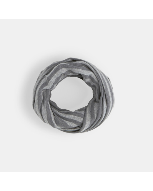 Snood rayé gris garçon