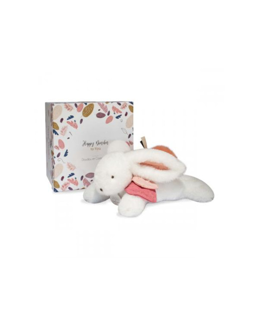 Doudou pantin pompon - taille 25 cm