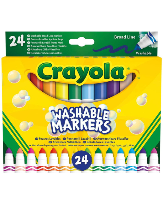 24 marqueurs lavables