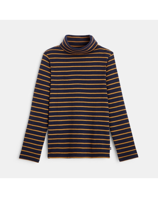 T-shirt col roulé beige garçon