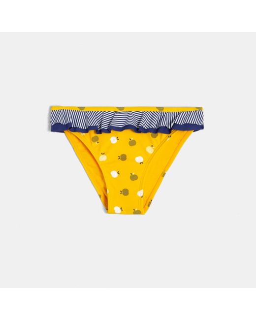 Culotte de bain imprimée jaune fille