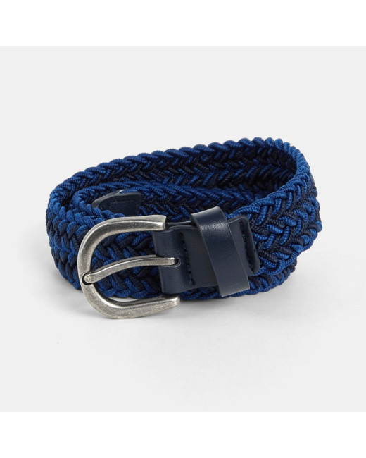 Ceinture tressée élastiquée bleu garçon