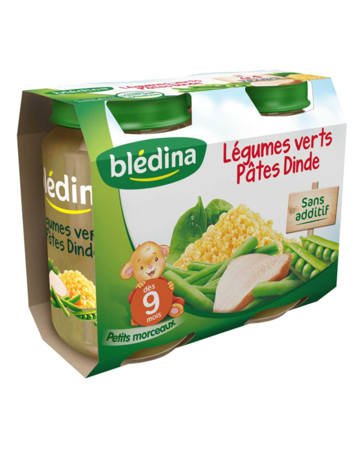 Pot Légumes verts Pâtes Dinde 2x200g