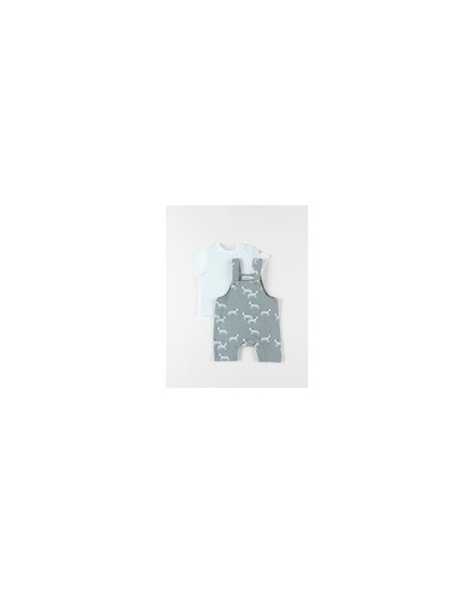 Set salopette zèbres + t-shirt