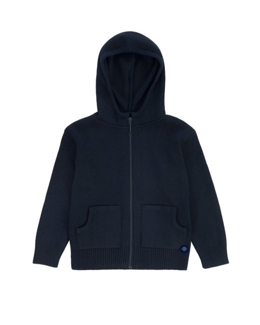 Gilet zippé "Yann" Kids - laine - Navire
