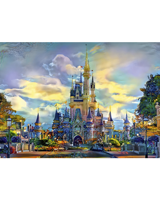 Puzzle Walt Disney World Castle, Orlando, Floride, USA