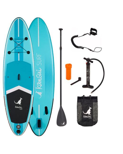 Stand up Paddle SUP gonflable + pagaie + sac à dos + pompe haute pression + leash + kit de réparation