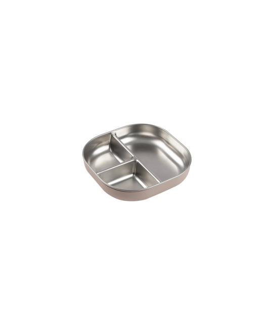 Assiette compartimentée en inox micro-ondable