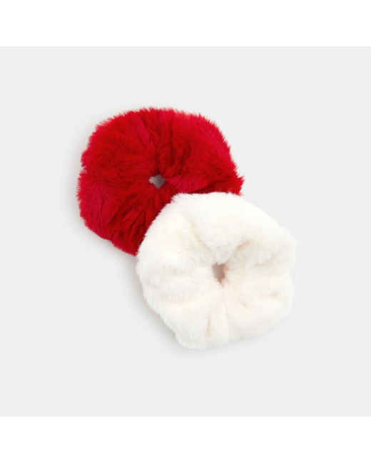 Chouchou en fausse fourrure (lot de 2) fille
