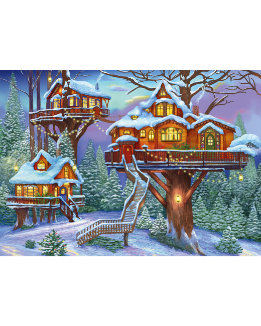 Puzzle Winter Treehouse