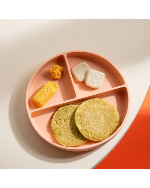 Assiette compartimentée ronde à ventouse