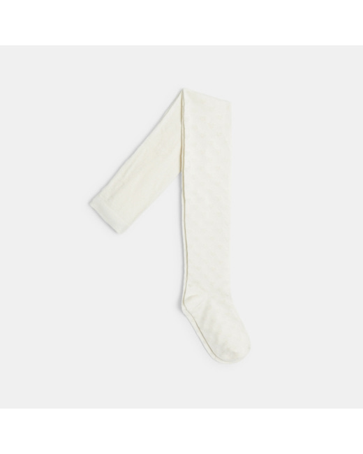 Collant en coton thermorégulant blancs fille