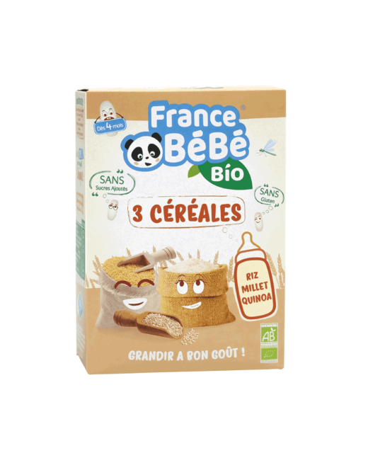 3 Céréales Riz Millet Quinoa - 200g - A partir de 4 mois