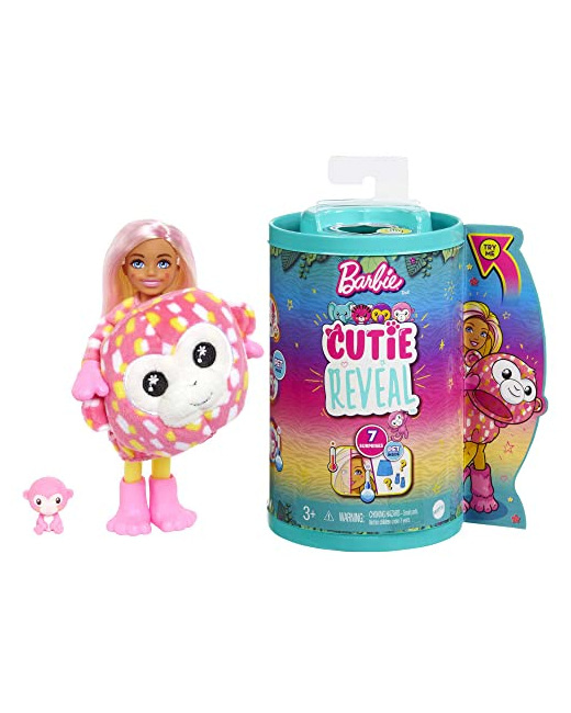 Barbie - Cutie Reveal - Poupée Chelsea - Singe