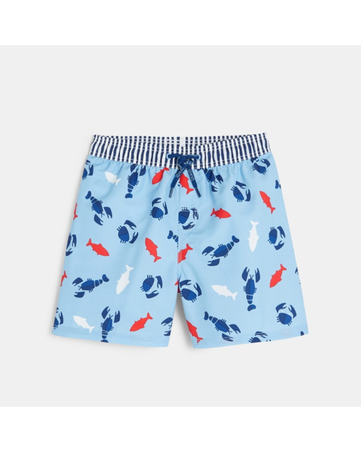 Short de bain imprimé bleu garçon