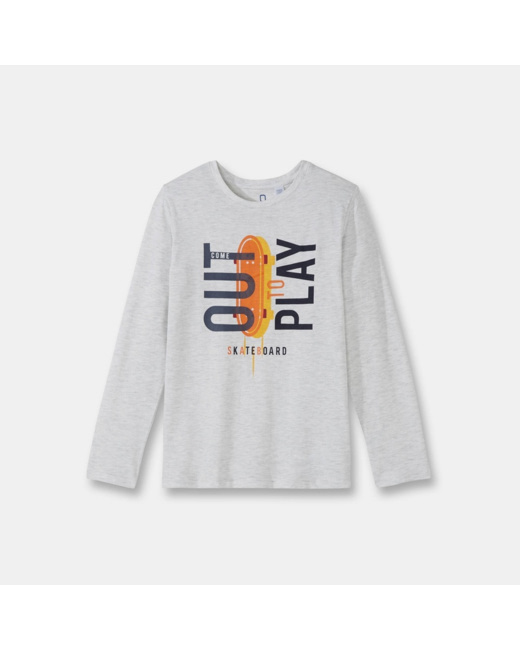 T-shirt print gris garçon