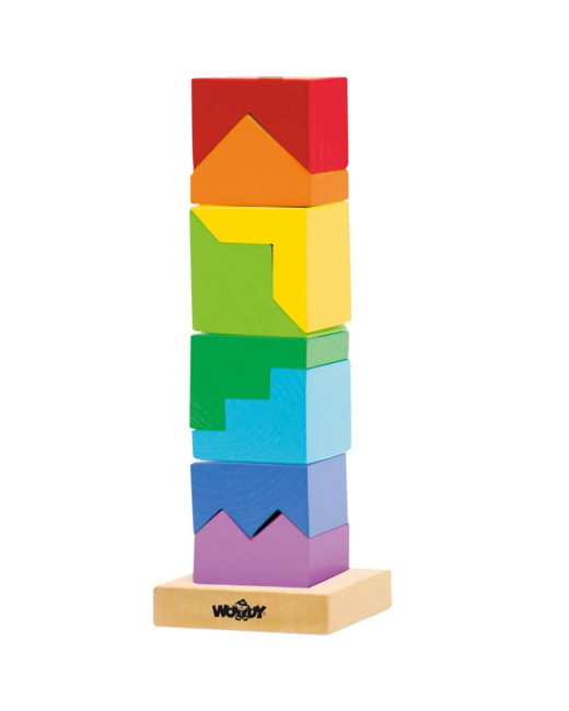 Tour à empiler en bois Montessori GEO
