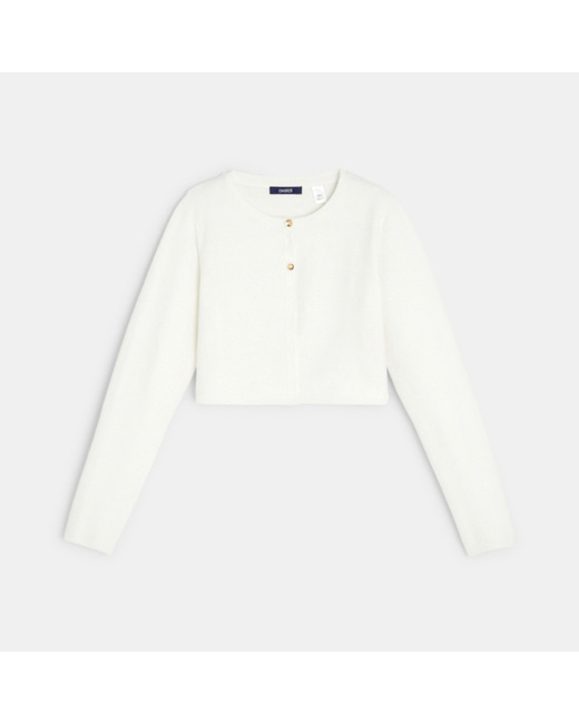 Gilet boléro blanc fille