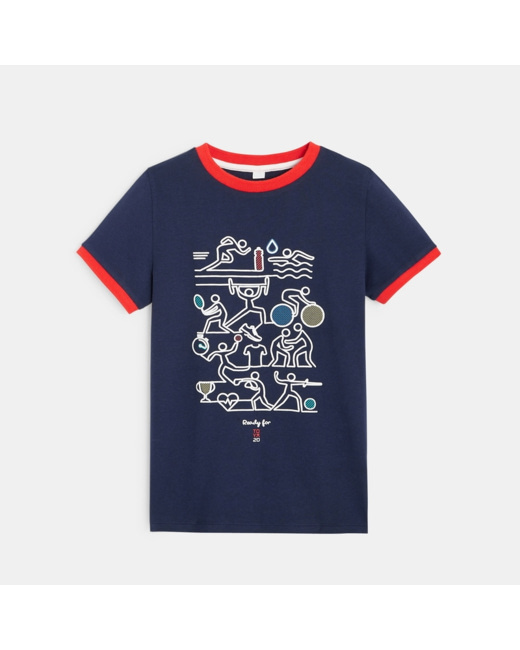 T-shirt des supporteurs bleu garçon