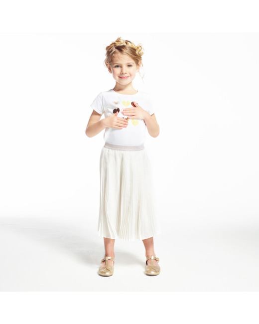 Jupe tutu en tulle plumetis blanche fille