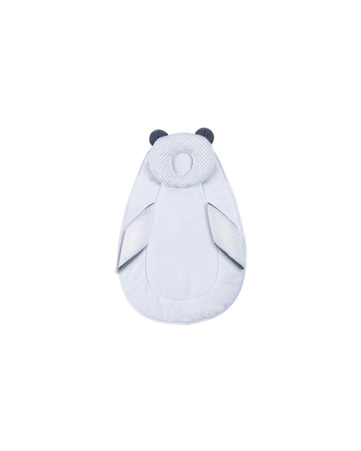 Cale bébé Panda Pad Premium - Gris chiné/Pois