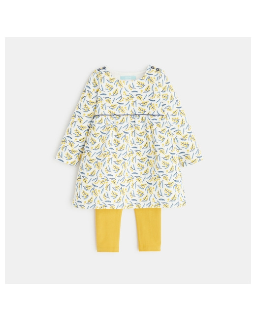 Robe effet pointelle mimosa et legging
