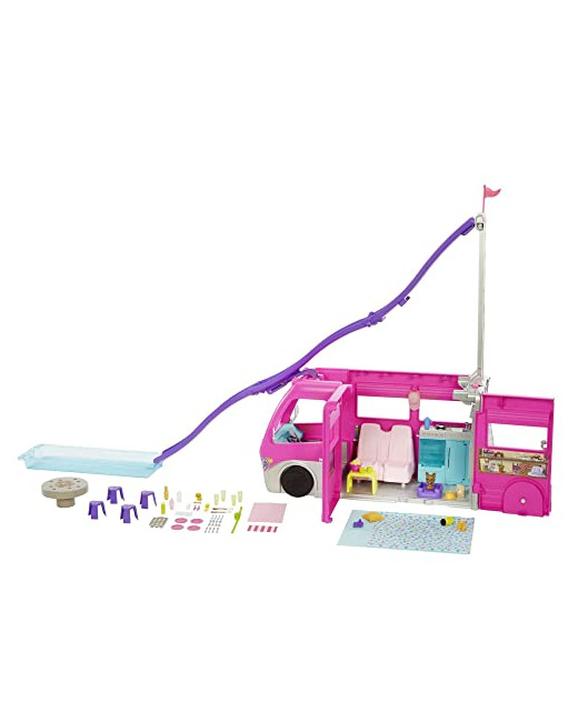 Barbie - Camping-car transformable de 76 cm