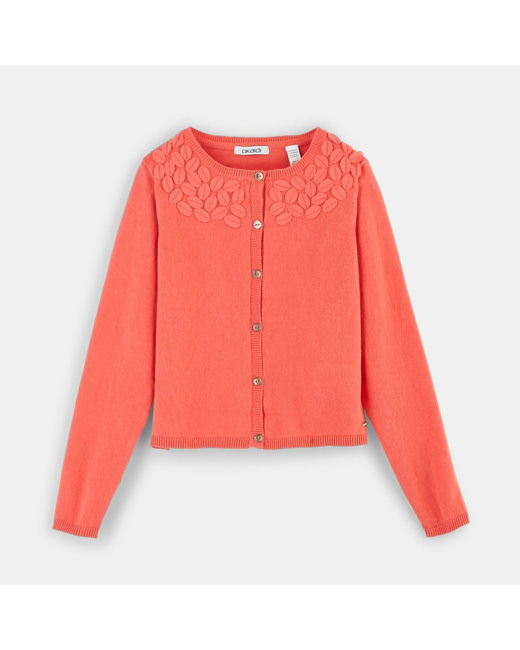 Gilet boléro orange fille