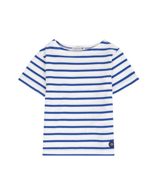 Marinière enfant - coton léger - Blanc/Etoile