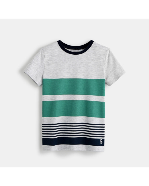 T-shirt rayé vert garçon