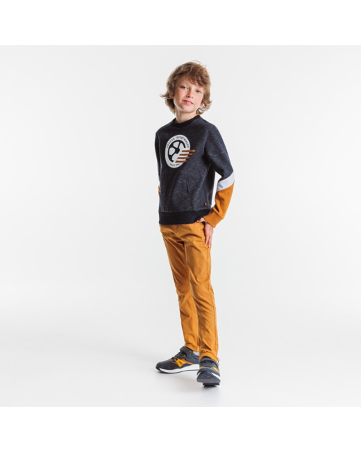 Sweat-shirt style sportswear ballon de foot bleu garçon