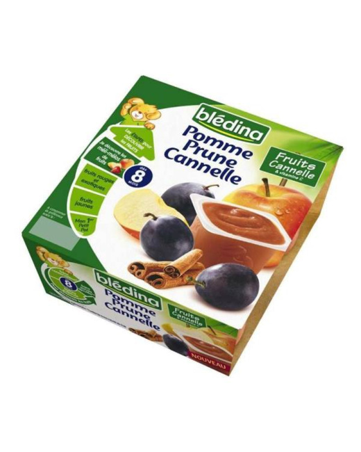 Coupelles fruits Pomme Prune Cannelle