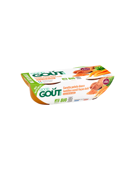 Petit plat Bio Carotte Patate douce Lentilles corail