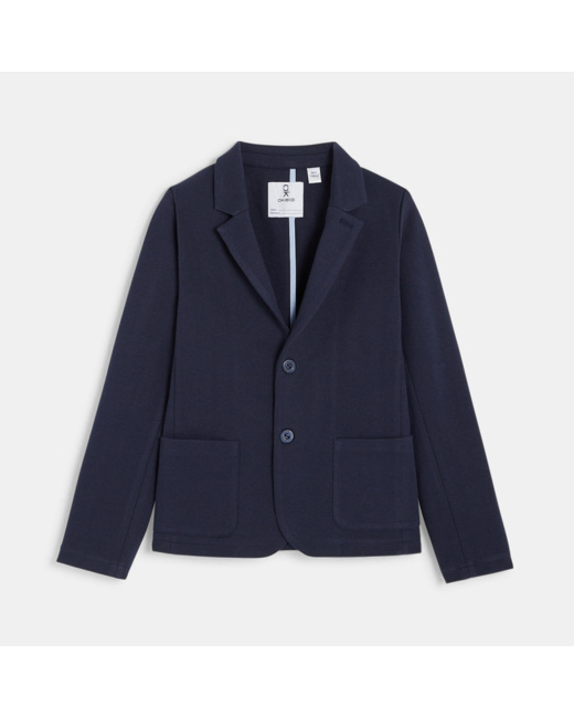 Veste de costume en jersey bleu garçon
