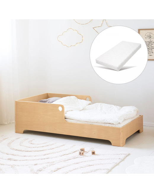Lit au sol avec matelas Montessori Ellipse