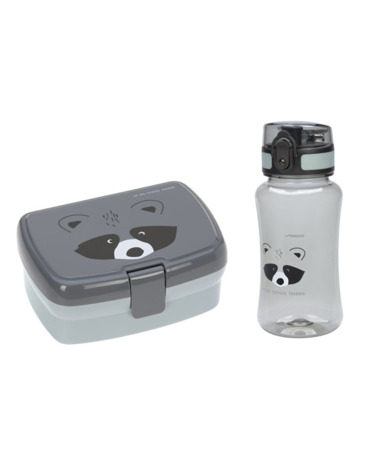 Coffret boîte-gouter et gourde raton laveur