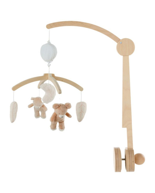 Mobile musical avec bras en bois