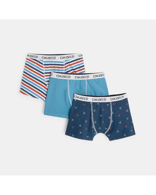 Boxers (lot de 3) bleu garçon