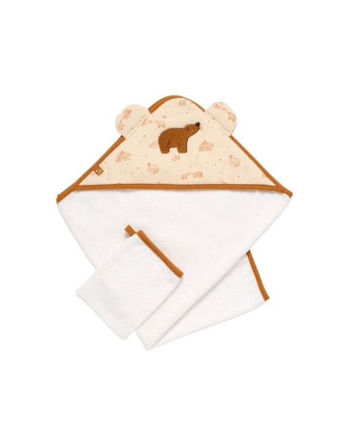 Cape de bain et gant Orsino