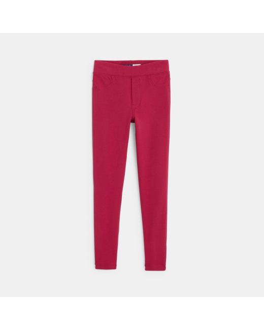 Jeggings unis en jersey milano rose fille