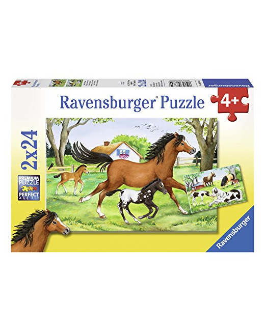 Puzzle - Monde de chevaux - 2x24 pièces