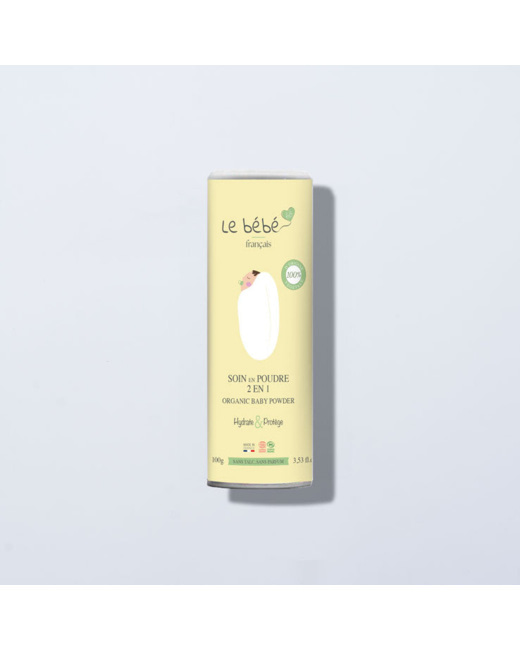 Soin en Poudre 2 en 1 pour Bébé – 100% bio et végétal - Poudre sans talc