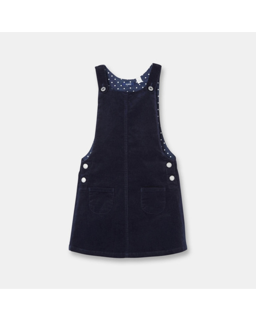 Robe salopette bleue fille