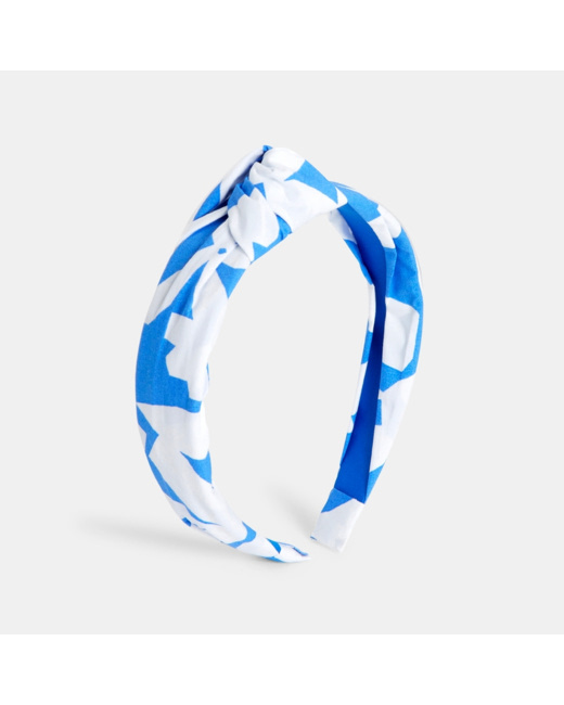 Serre-tête imprimé bleu fille