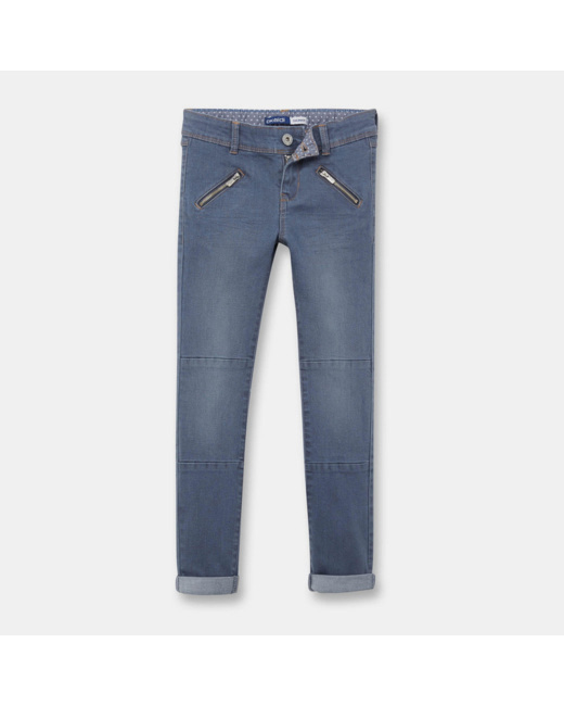 Jean skinny hyper stretch gris fille