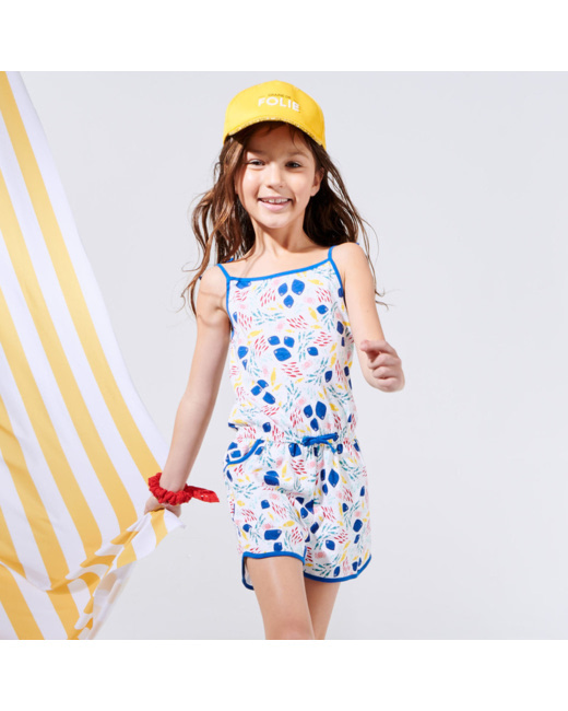 Combishort en jersey imprimé fille