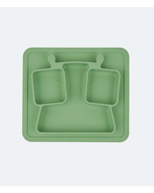 Assiette compartimentée anti-dérapante